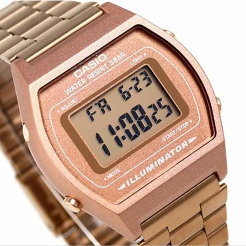 Casio B640WC-5A Vintage Retro Rose Gold-tone Watch